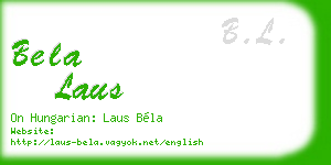 bela laus business card